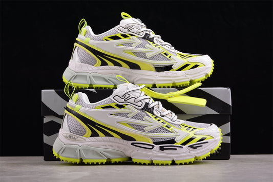 Off-White™ x Nike Zoom Vomero 5 – Weiß/Neon-Gelb/Schwarz