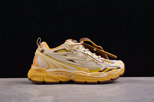Off-White™ x Nike Zoom auffälligen Gelb-Braun-Beige-Farbschema