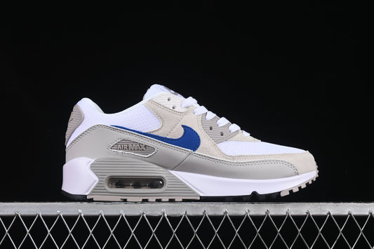 Nike Air Max 90 (White/Grey/Beige/Blue) – A Timeless Fusion of Classic Elegance and Modern Edge