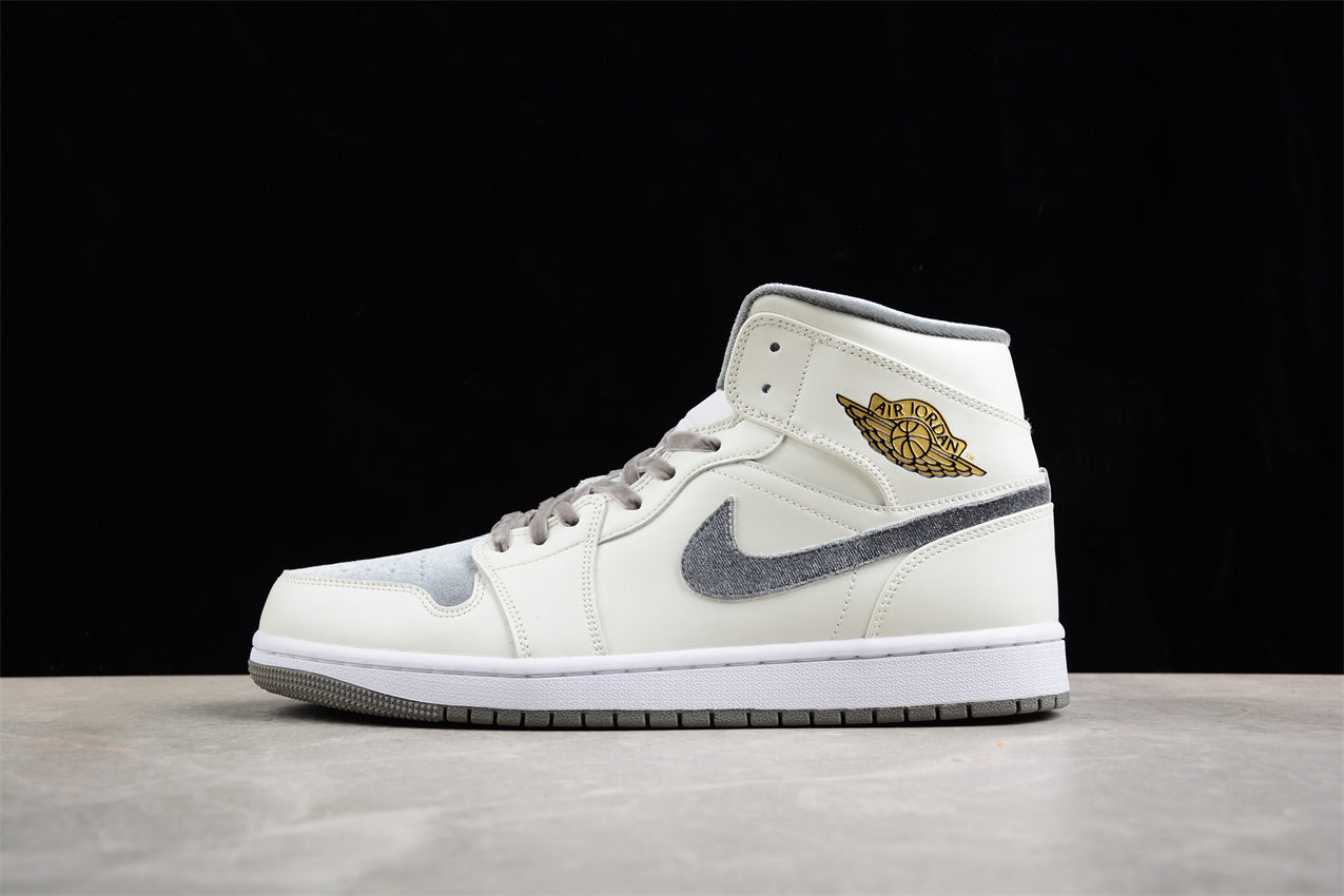 Air Jordan 1 Mid – Gray & White Edition