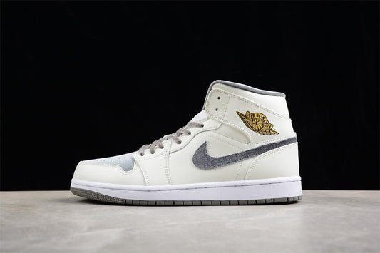 Air Jordan 1 Mid – Gray & White Edition