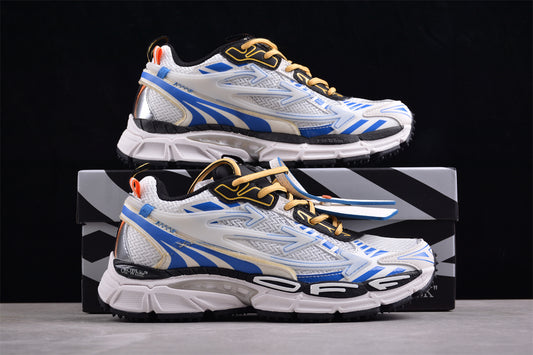 Off-White™ x Nike Zoom Vomero 5 (White/Blue/Black/Orange) – Ein Meisterwerk moderner Streetwear-Kultur